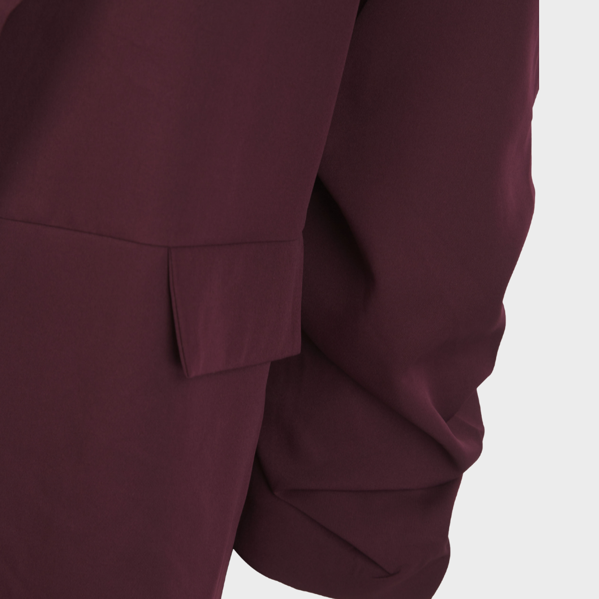 Ladies Oversized Fig Ruched Sleeve Blazer