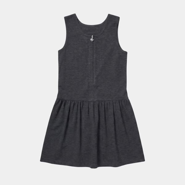 Girls Heart Zip Jersey Pinafore