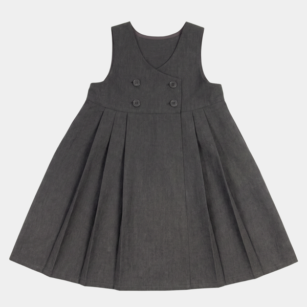 Girls 4 Button Pinafore