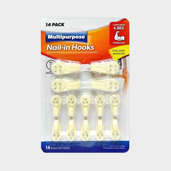 Nail-In Hooks 14 Piece Set