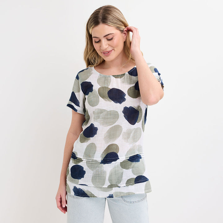 Ladies Crew Neck Spot Top