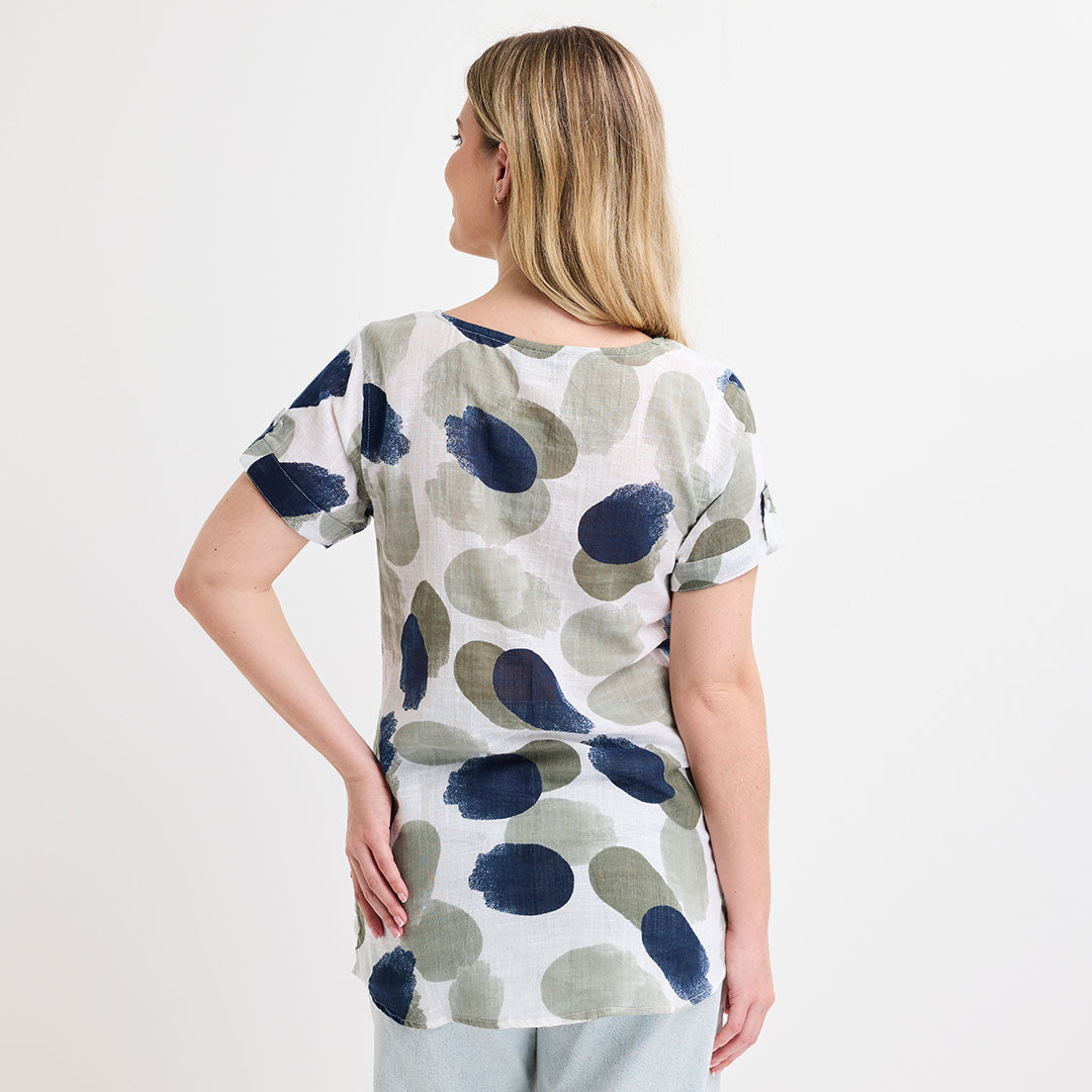 Ladies Crew Neck Spot Top