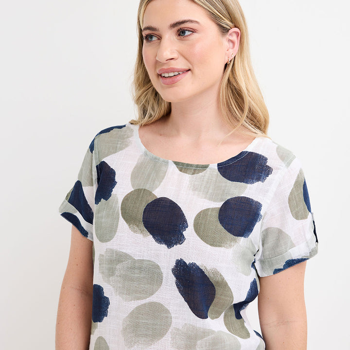 Ladies Crew Neck Spot Top