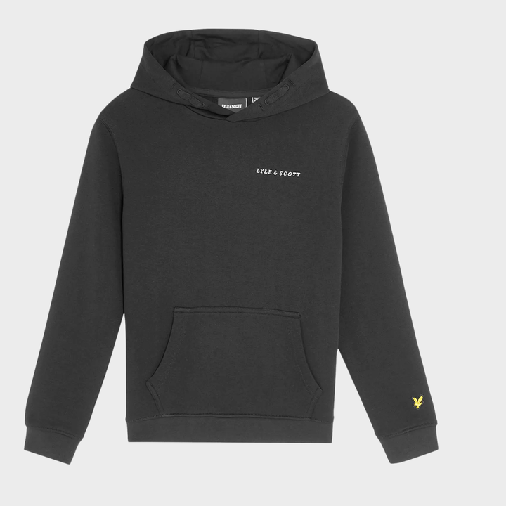 Kids Charcoal Lyle and Scott Text Hoodie