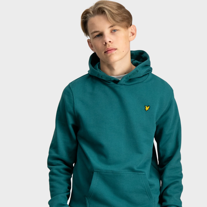 Kids Hunter Green Lyle and Scott Logo Hoodie