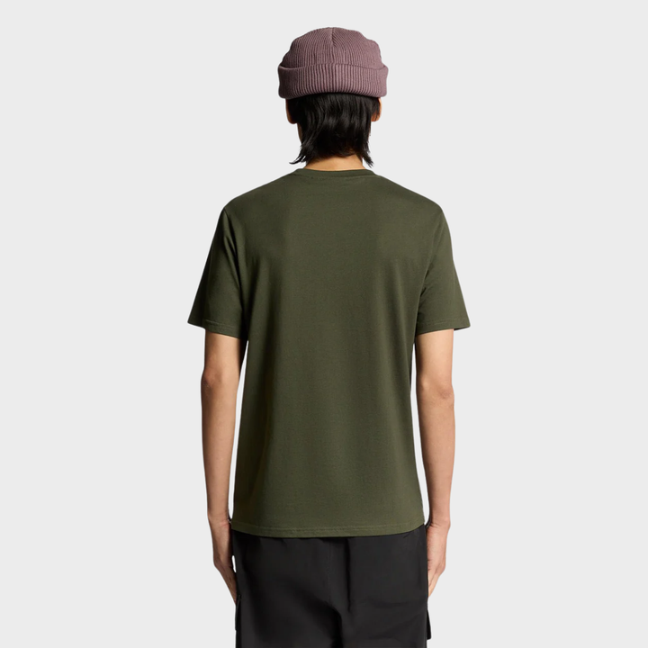 Men's Khaki Lyle & Scott Gold Logo T-shirt