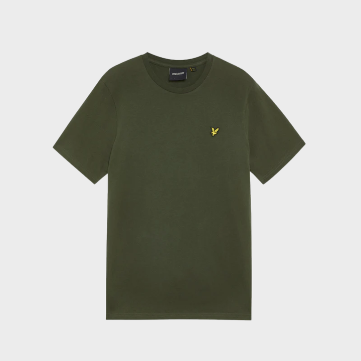 Men's Khaki Lyle & Scott Gold Logo T-shirt