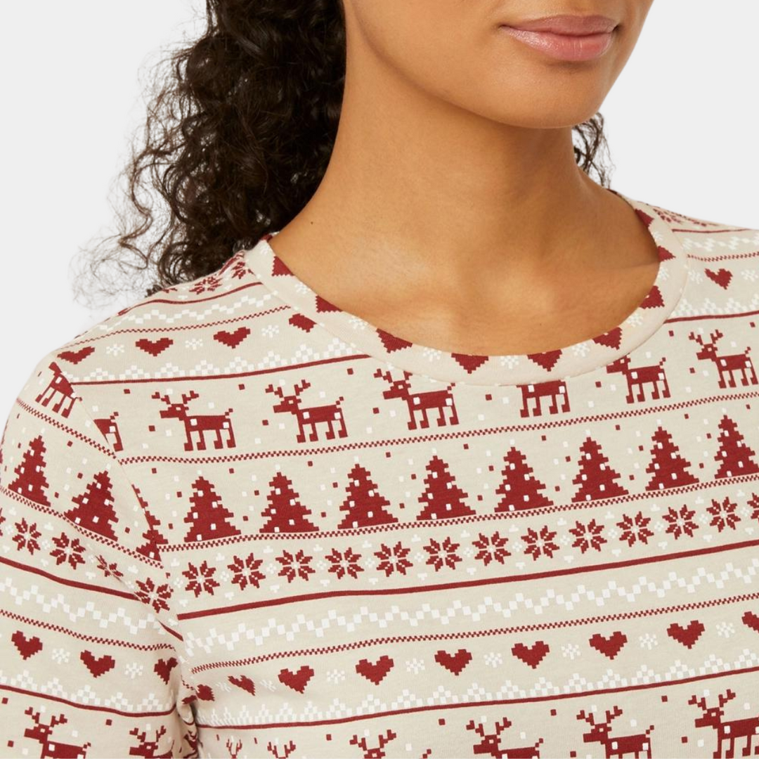 Ladies Reindeer Fairisle T-Shirt from You Know Who's