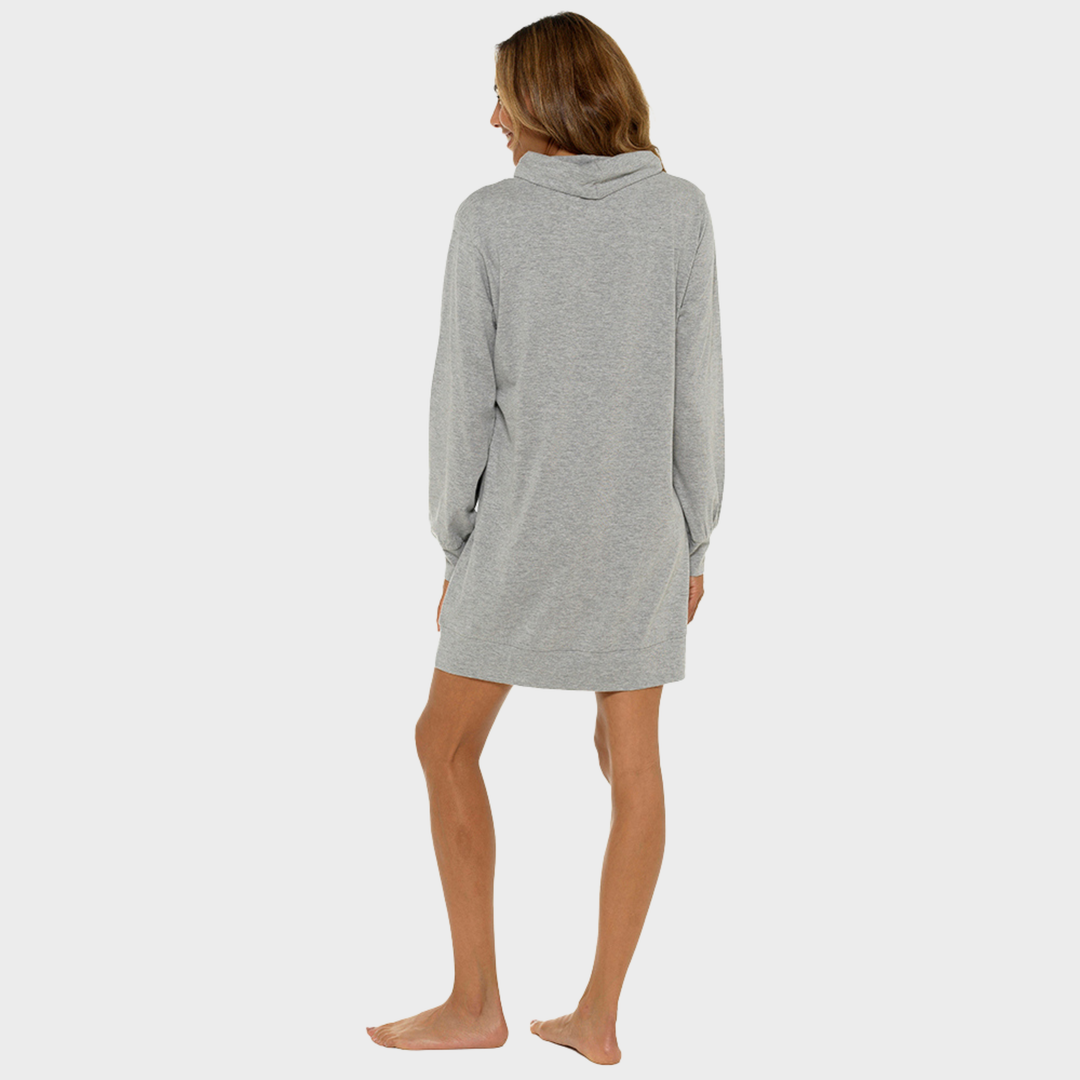 Ladies Grey Cowl Neck Jersey Nightie