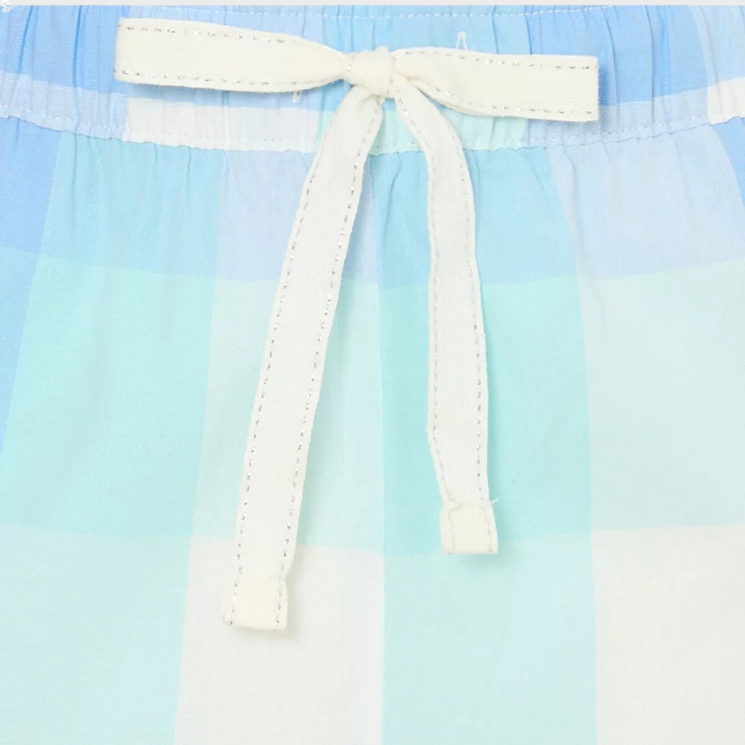 Ladies Blue Checked Pj Bottom