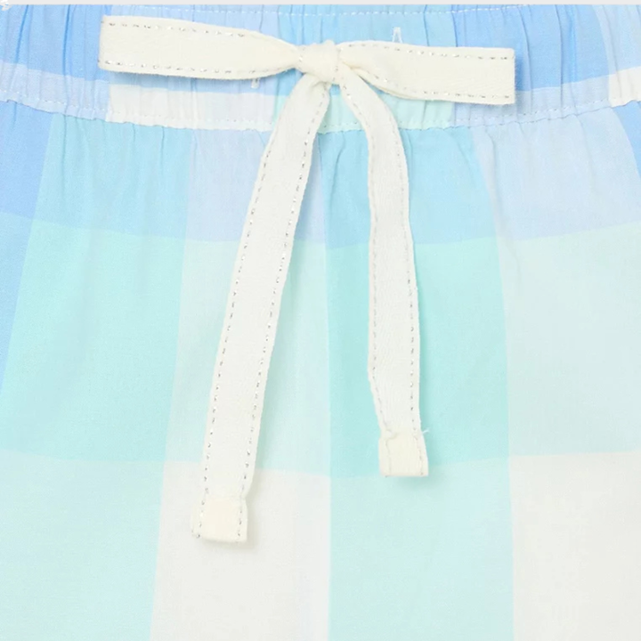 Ladies Blue Checked Pj Bottom
