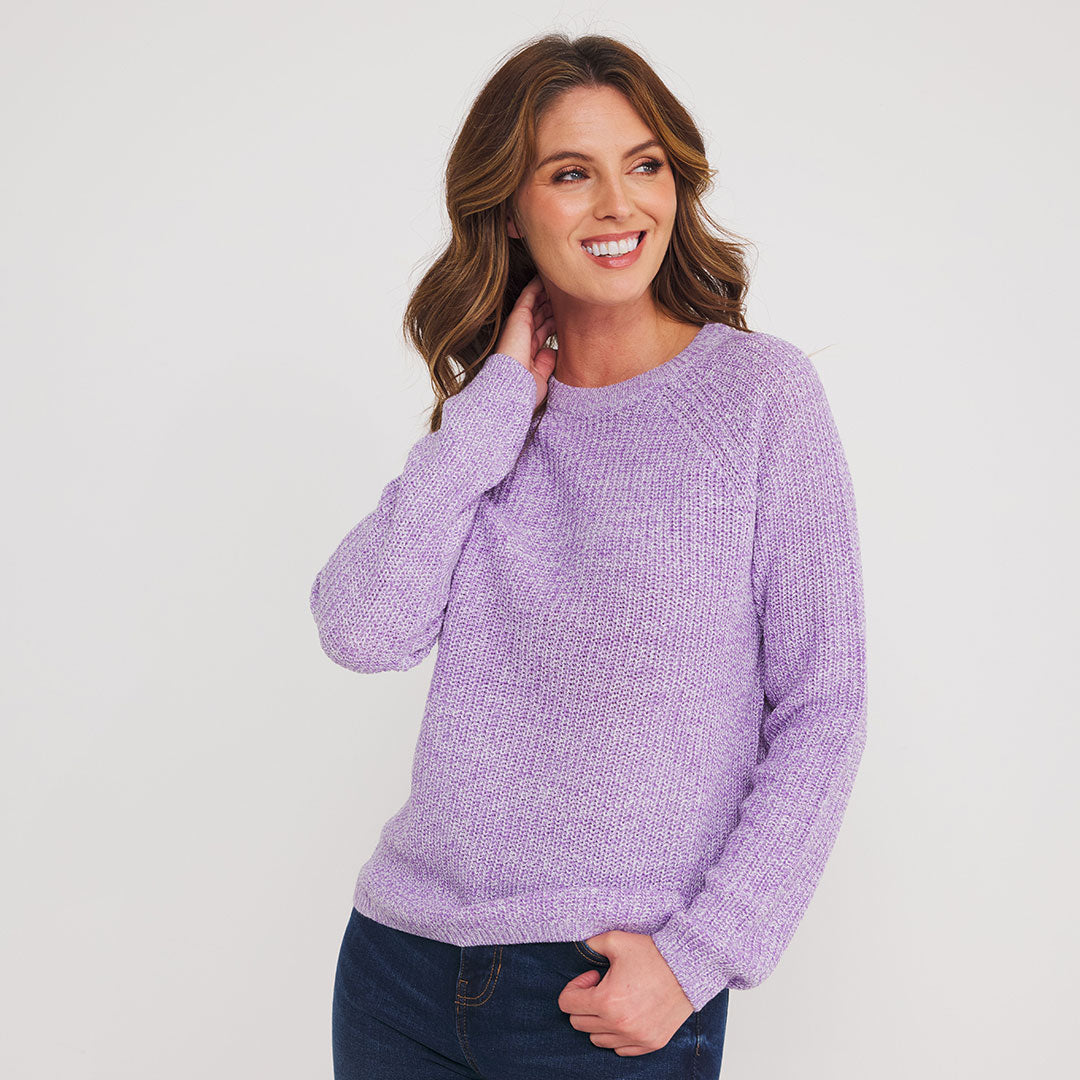 Ladies Lavender Raglan Jumper