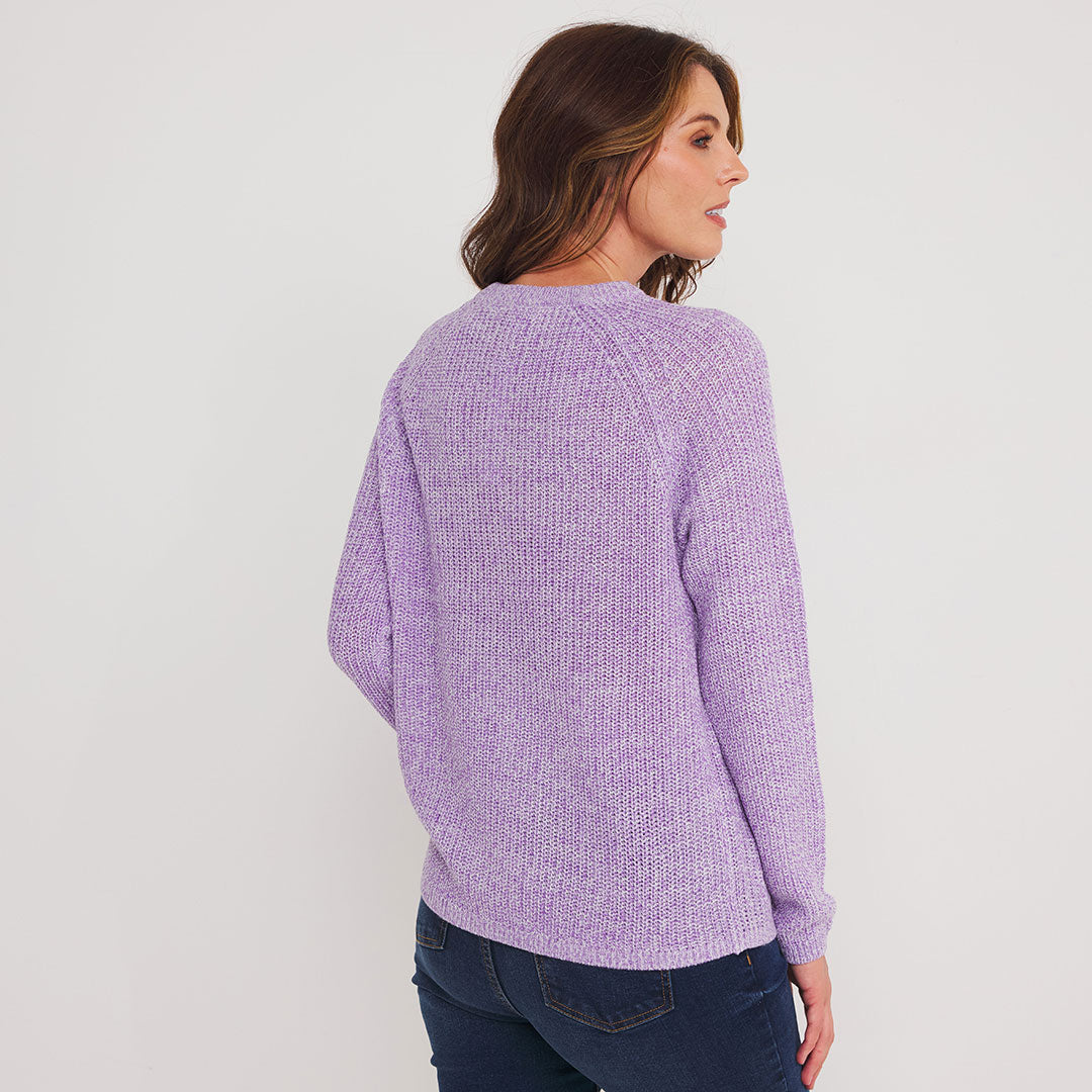Ladies Lavender Raglan Jumper