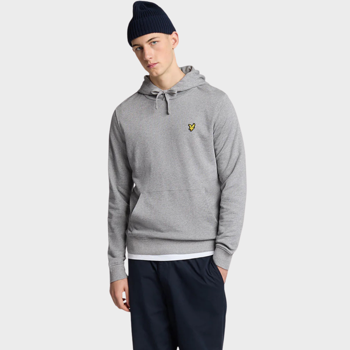 Mens Light Grey Lyle & Scott Hoodie