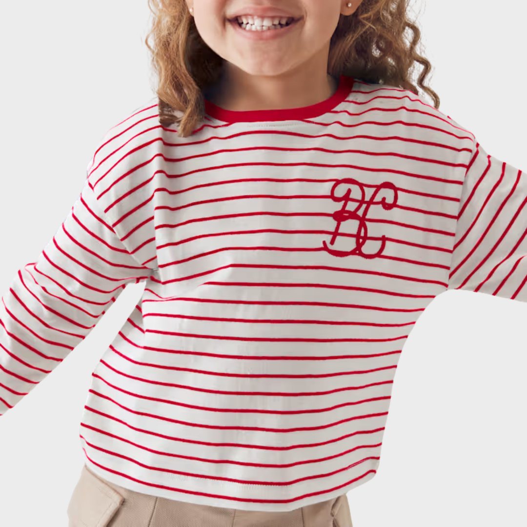 Girls Striped Top (2Y-10Y) KITO2634
