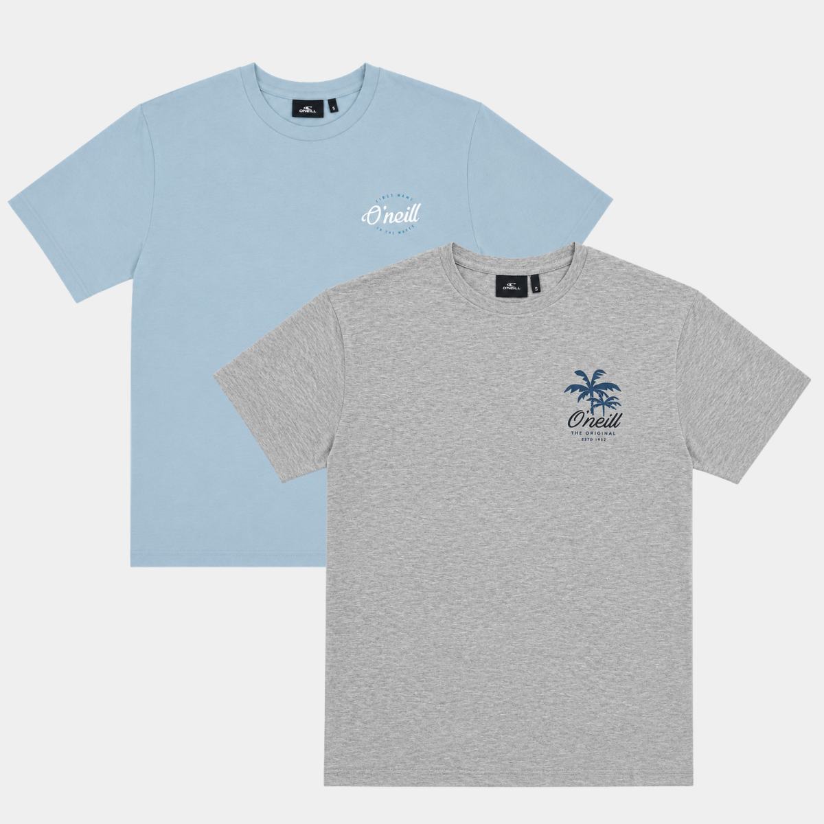 Mens 2pk T-Shirts grey/blue