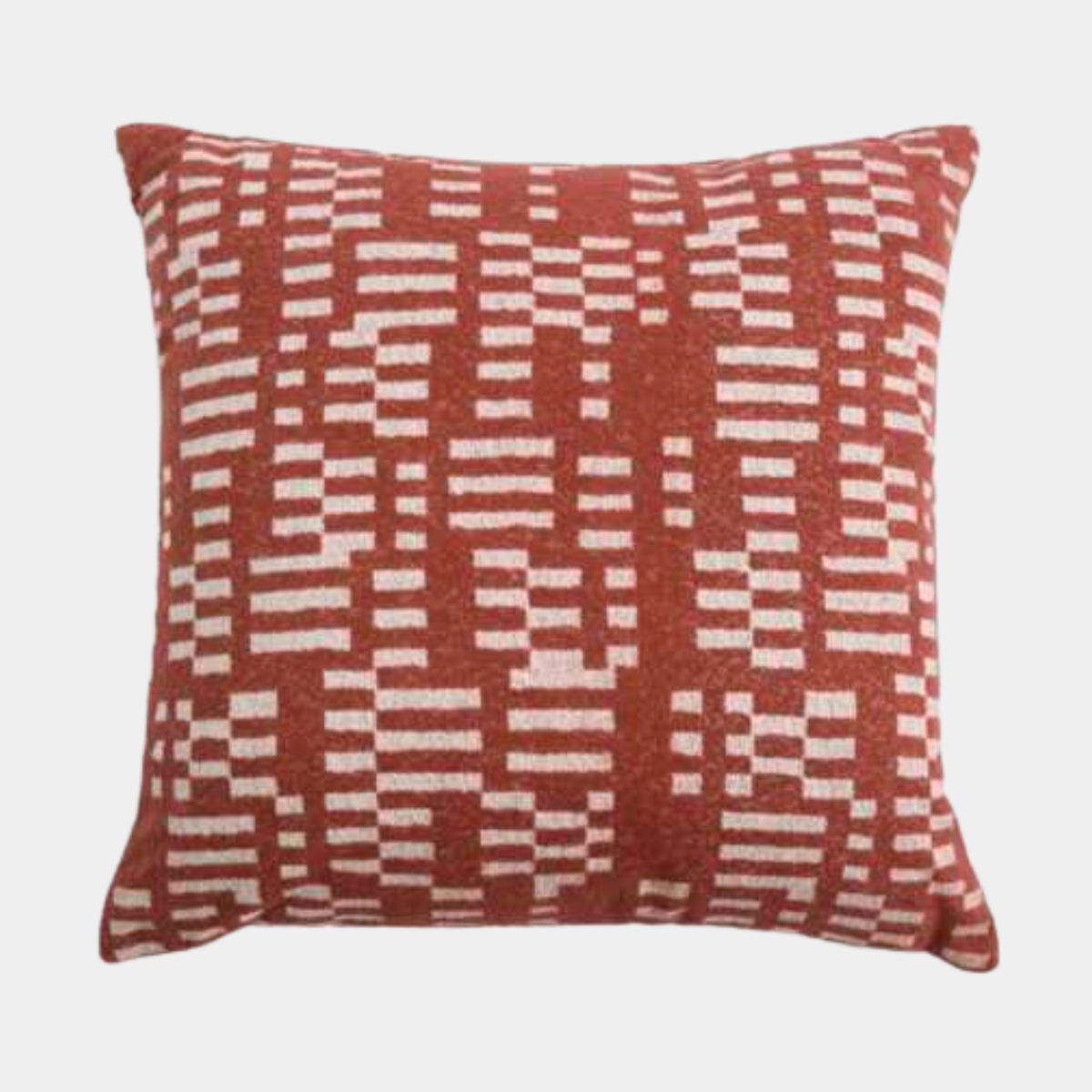 Rust Cotton Jacquard Cushion