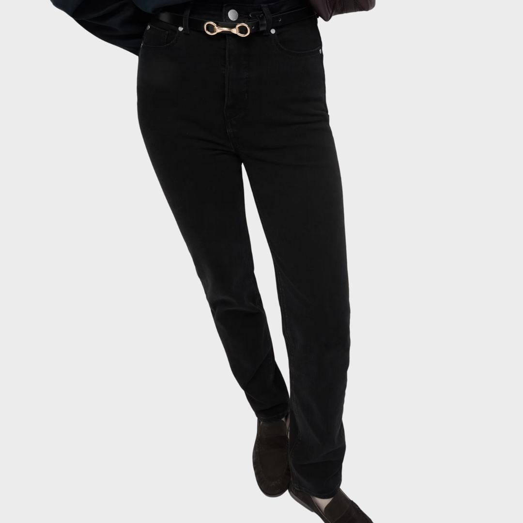 Magic High Waist Straight Leg Jeans Black