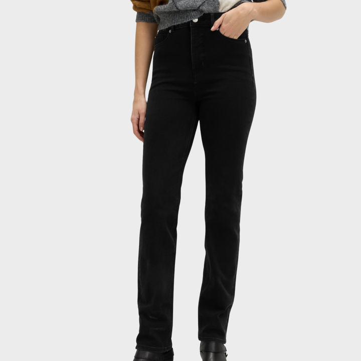 Magic High Waist Straight Leg Jeans Black