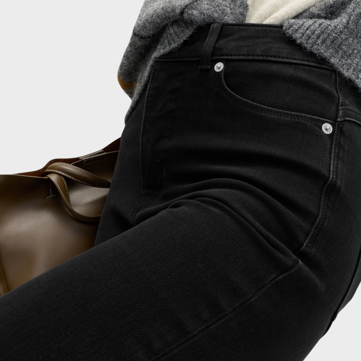 Magic High Waist Straight Leg Jeans Black