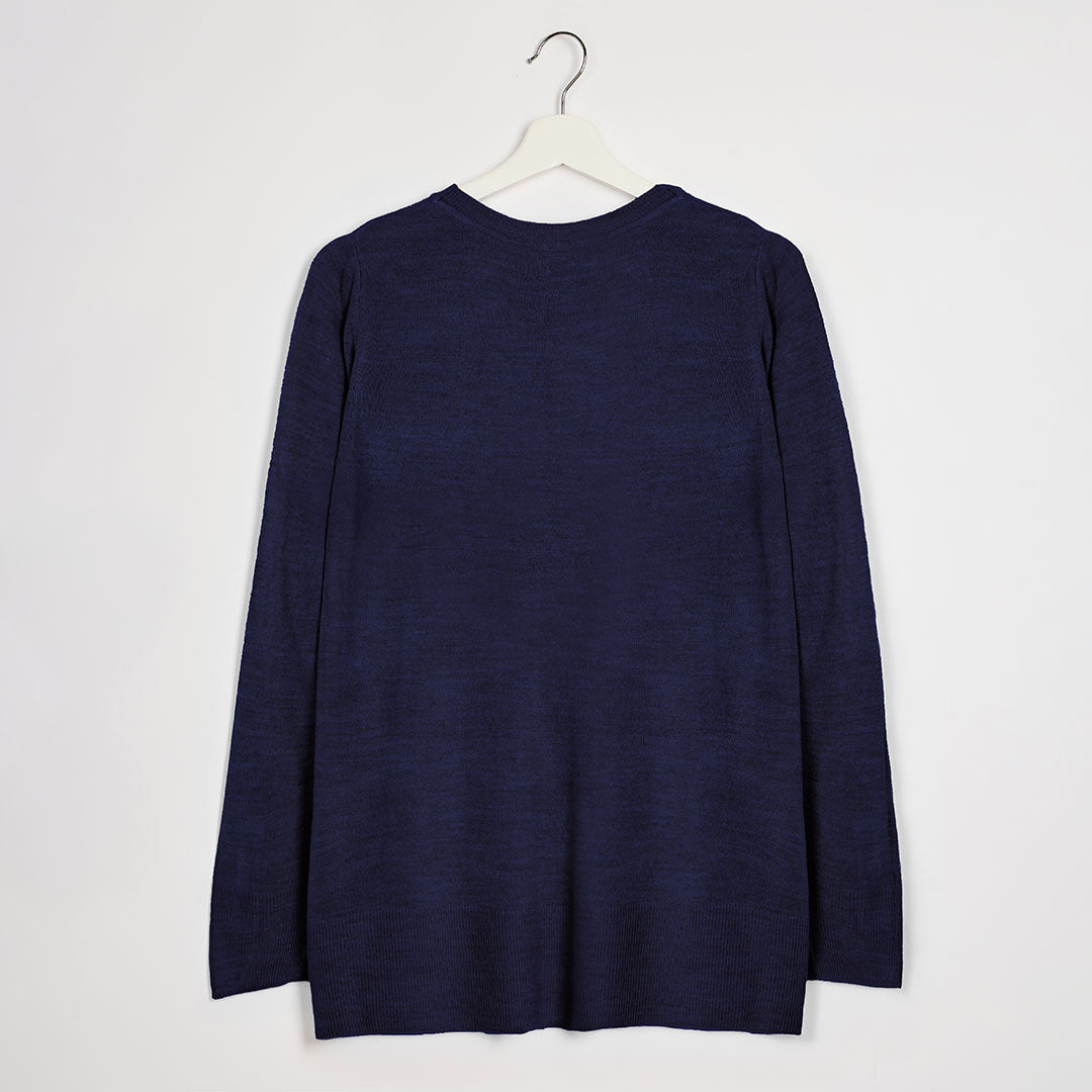 Ladies Navy Crew Jumper