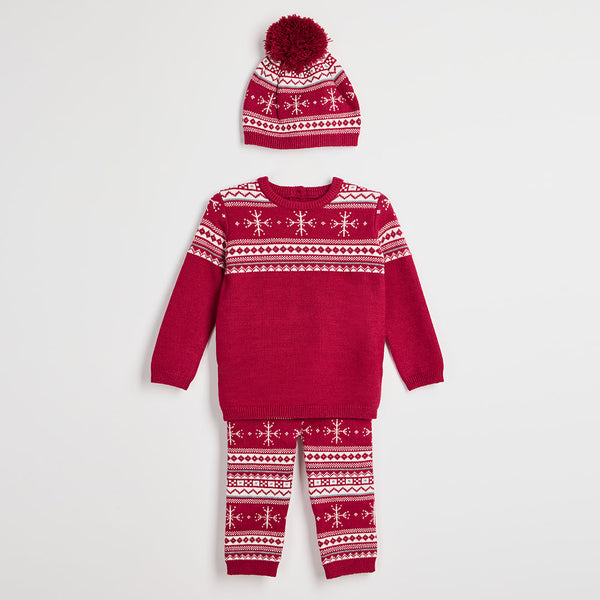 Babies Knitted Fairisle Set