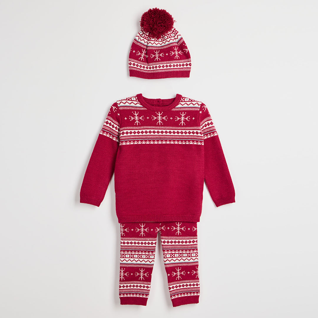 Babies Knitted Fairisle Set