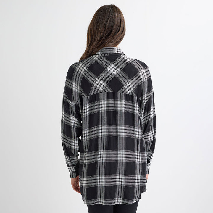 Ladies Black Checked Shirt
