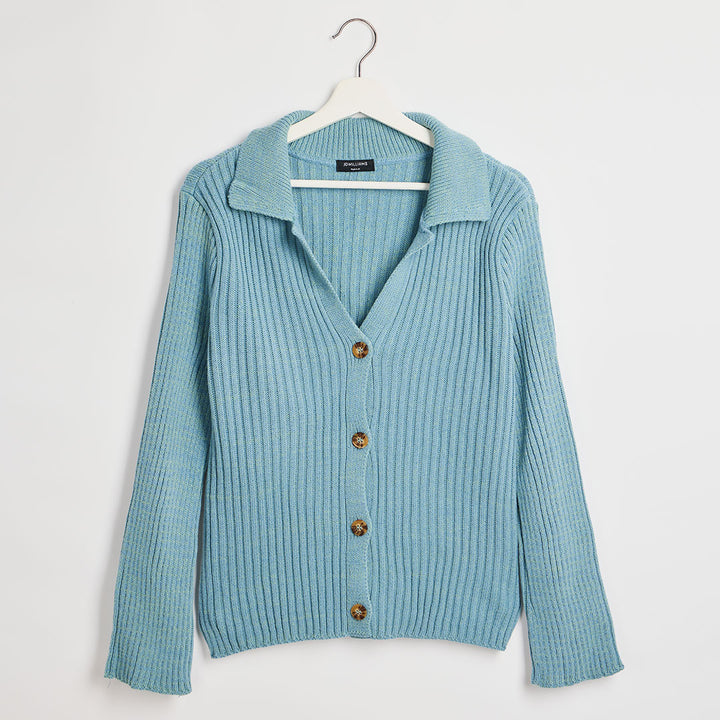 Ladies Button Through Marled Cardigan