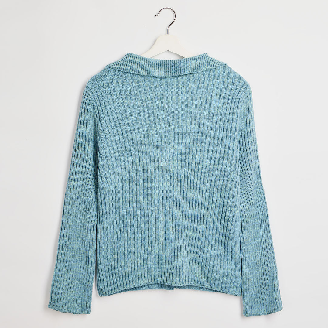 Ladies Button Through Marled Cardigan