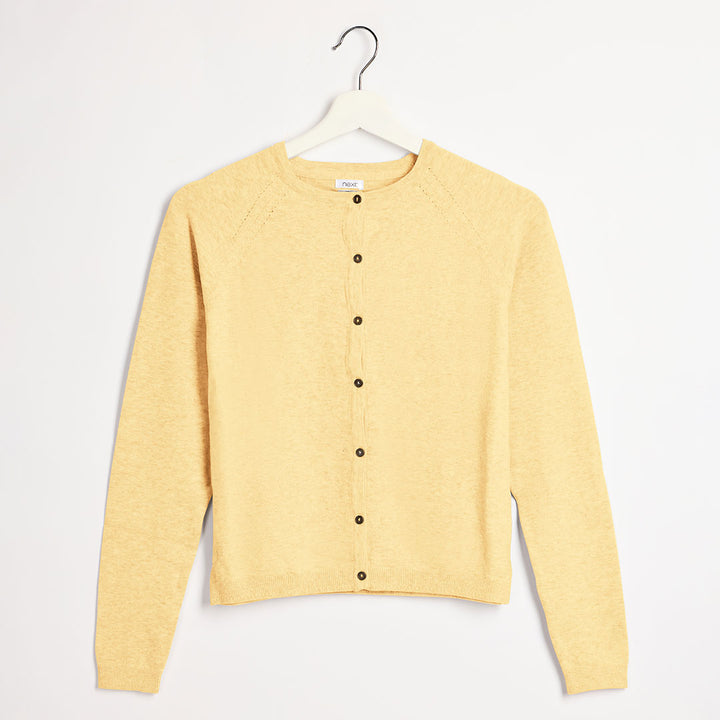 Girls Lemon Knitted Cardigan
