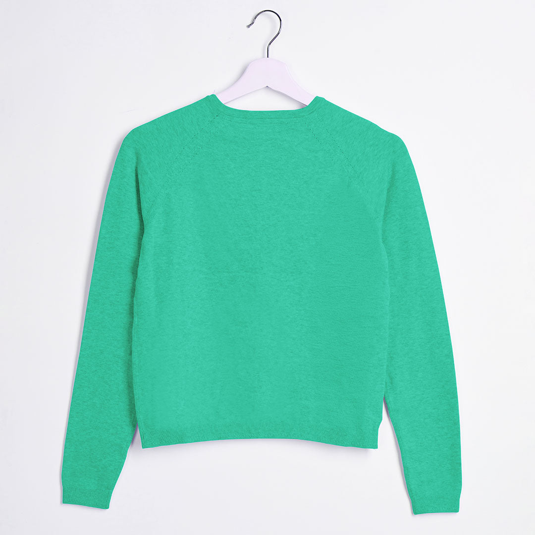 Girls Green Knitted Cardigan