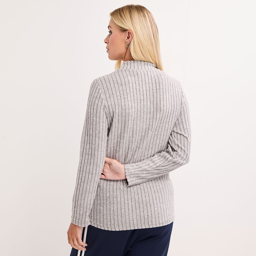 Ladies Roll Neck Ribbed Top from You Know Who's