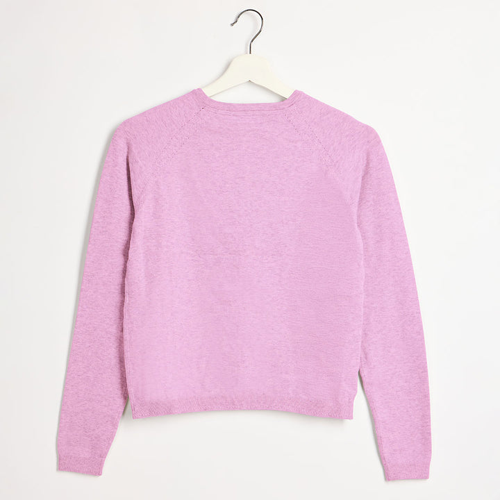 Girls Lilac Knitted Cardigan