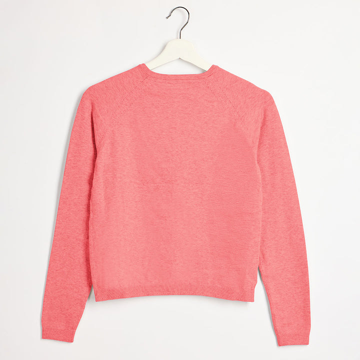 Girls Rose Pink Knitted Cardigan