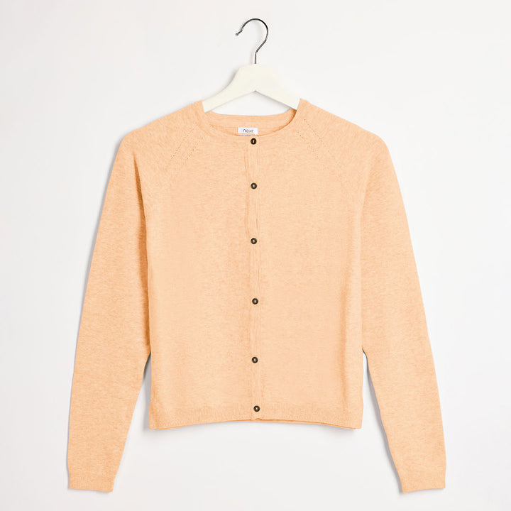 Girls Tangerine Knitted Cardigan