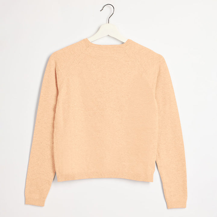Girls Tangerine Knitted Cardigan