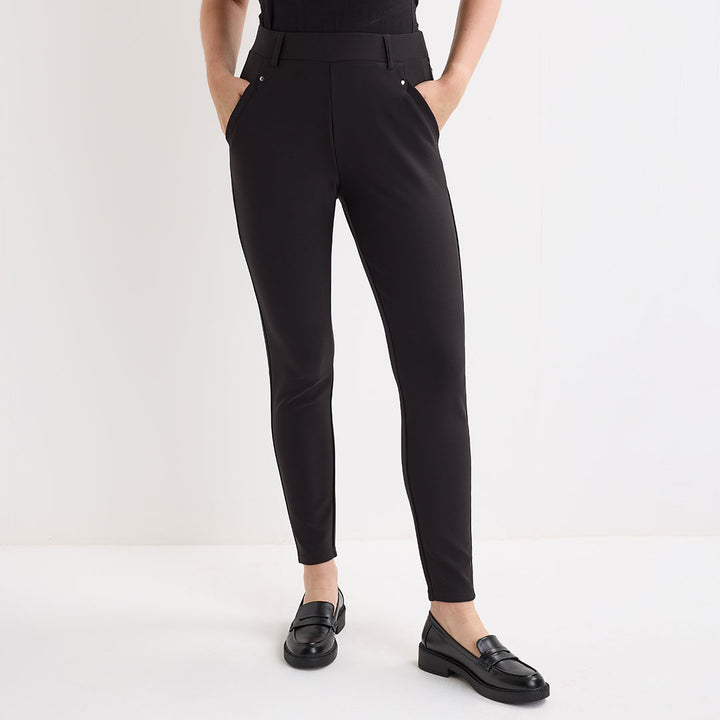 Ladies Black Elastic Waist Trouser