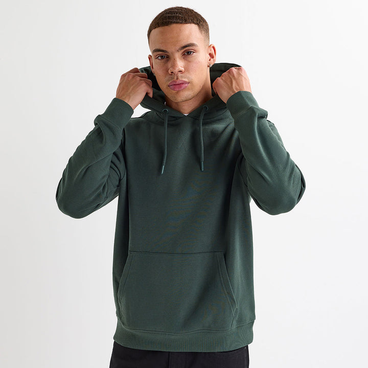 Mens Green Mock Layer Hoodie