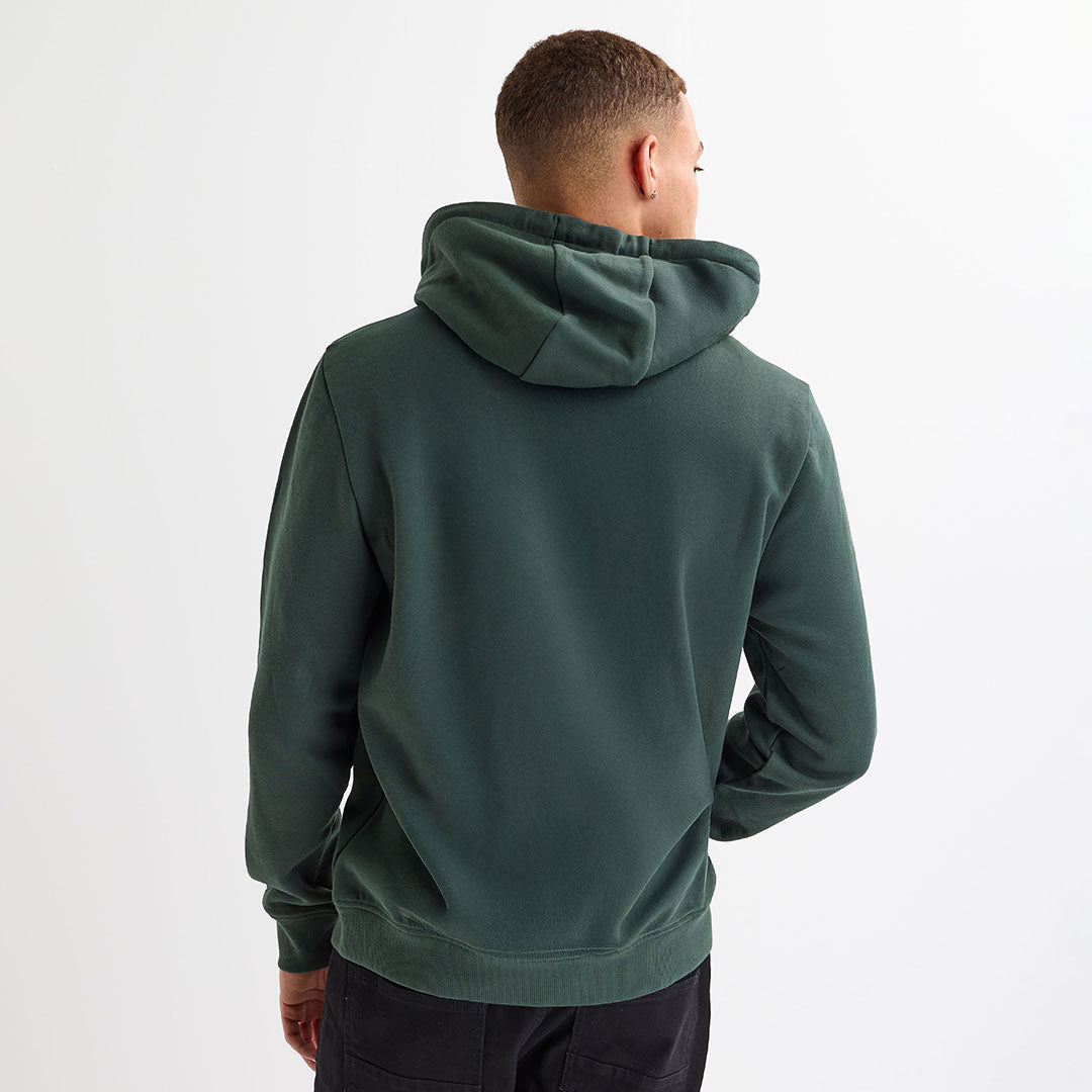 Mens Green Mock Layer Hoodie