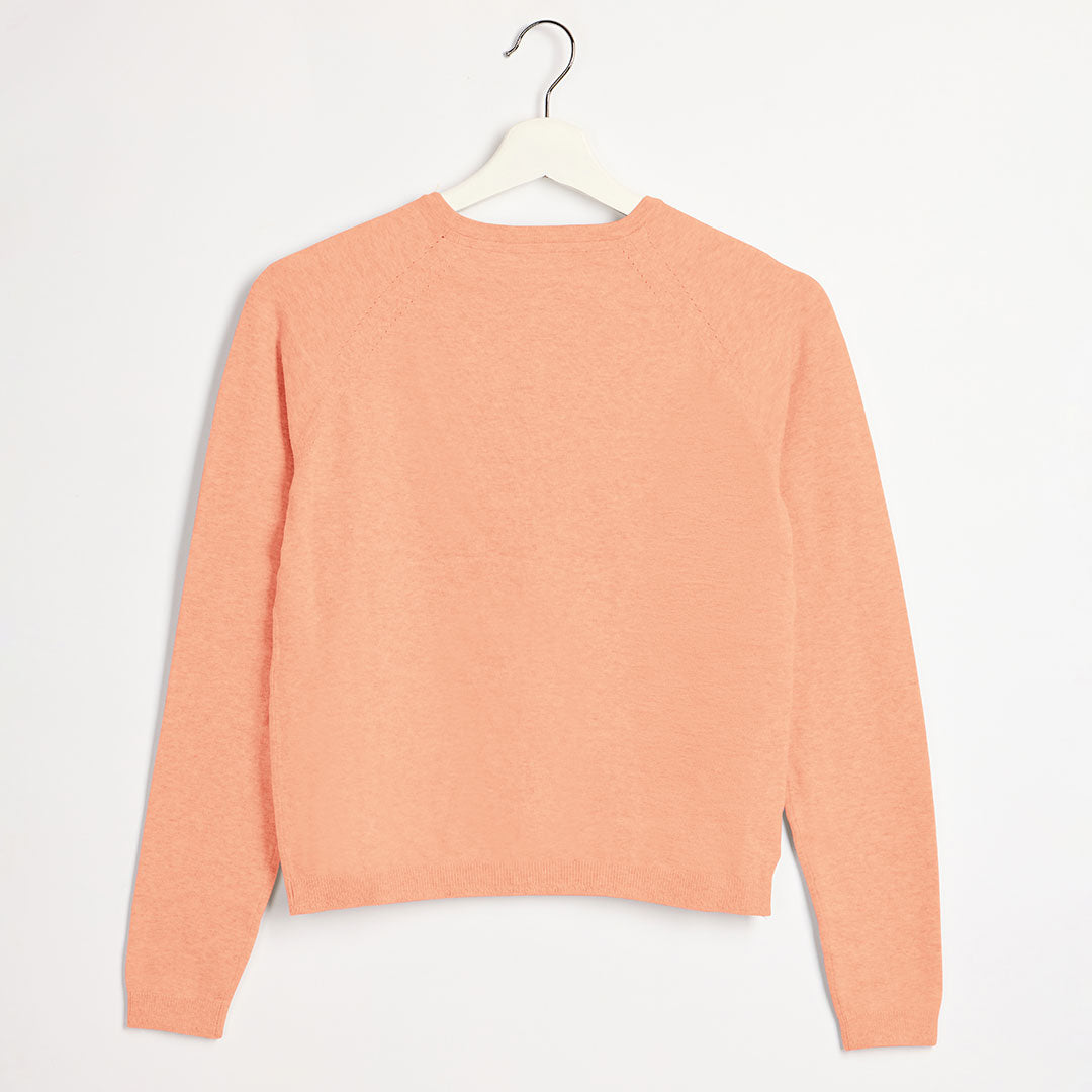 Girls Peach Knitted Cardigan