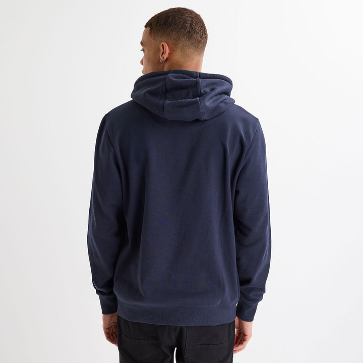 Mens Navy Mock Layer Hoodie