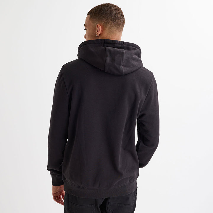 Mens Black Mock Layer Hoodie
