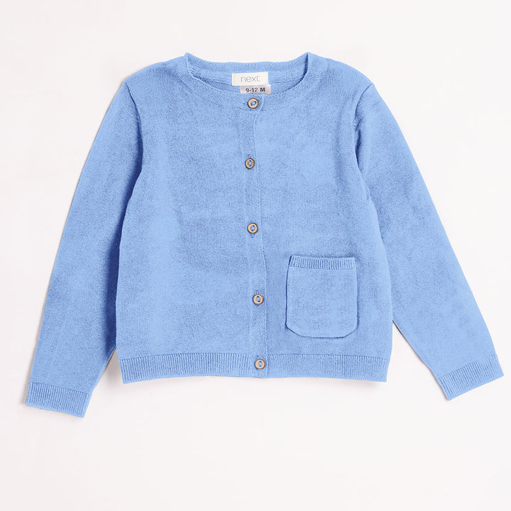 Girls Baby Blue Knitted Cardigan