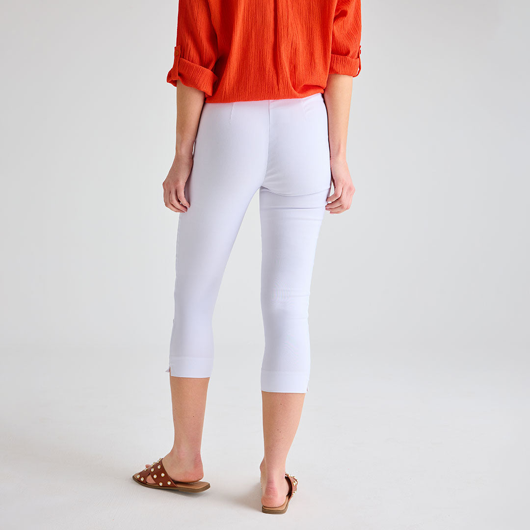 Ladies White Bengaline Trousers