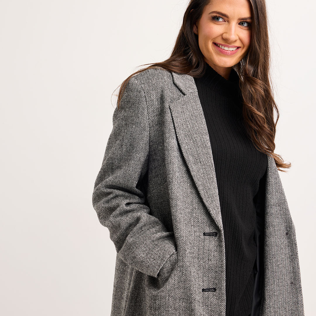 Ladies Checked Coat