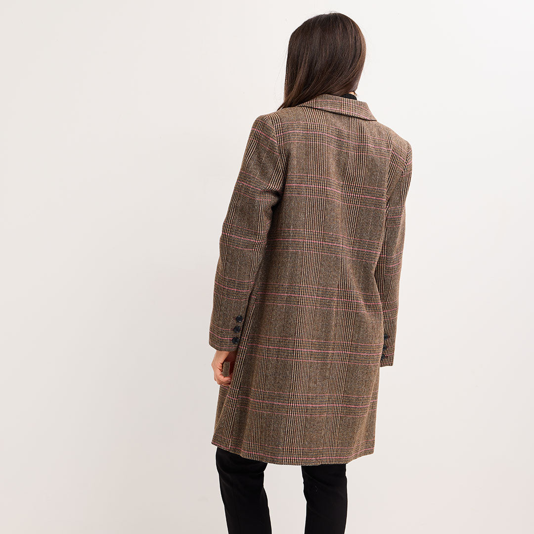 Ladies Checked Coat