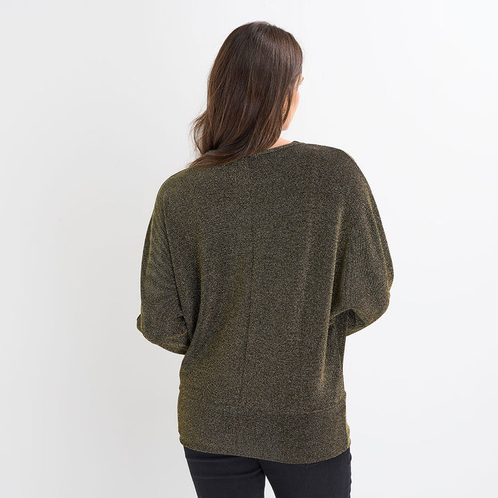 Ladies Lurex Thread Batwing Top