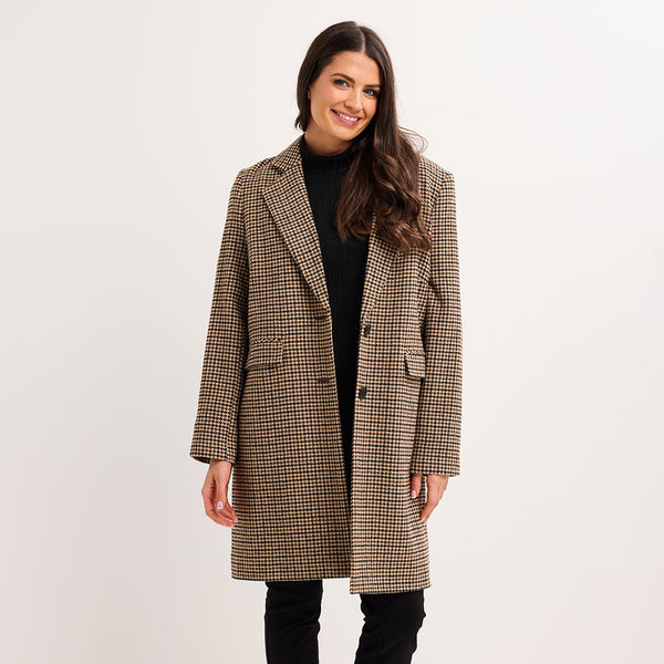 Ladies Checked Coat