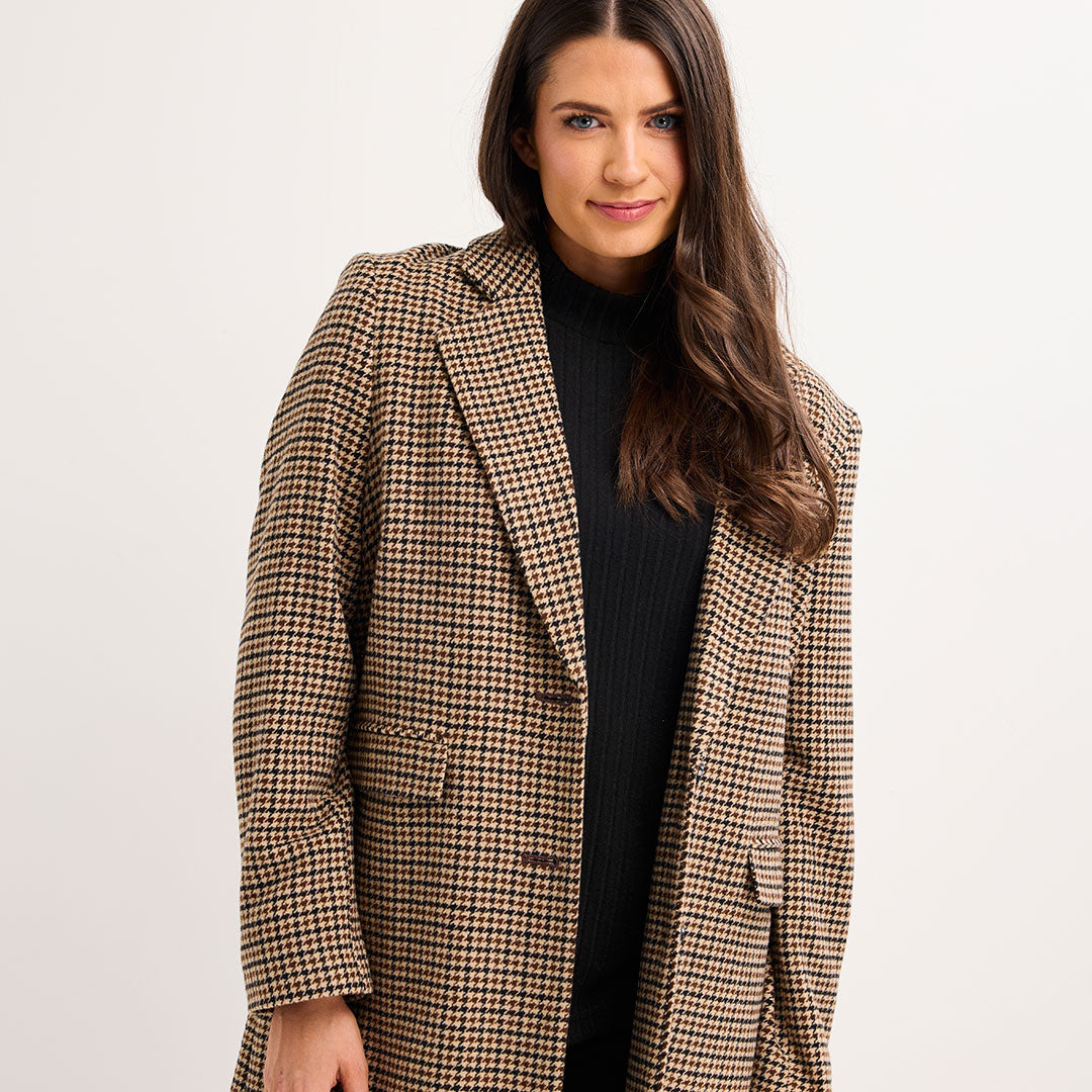 Ladies Checked Coat